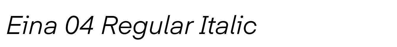 Eina 04 Regular Italic image